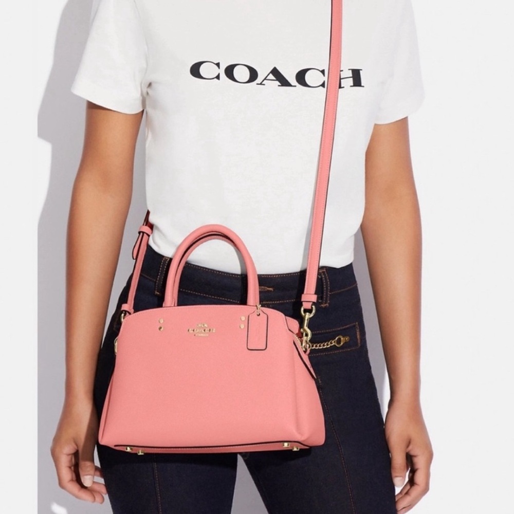 Coach Mini Lillie Carryall – Gold/Candy Pink Purse